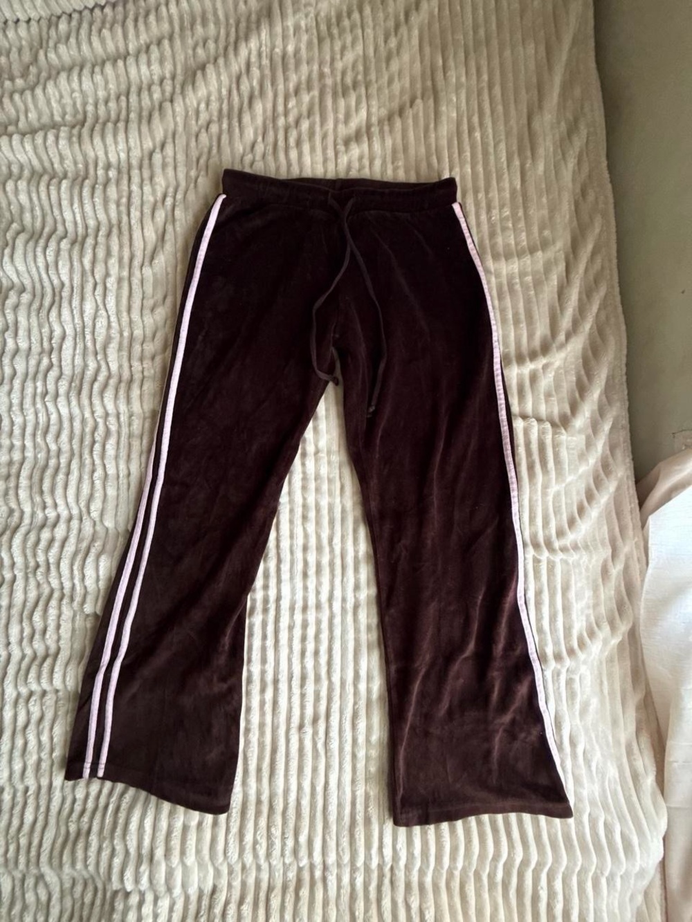 Vintage Y2K velour pink and brown sporty track pants - Picture 3 of 7